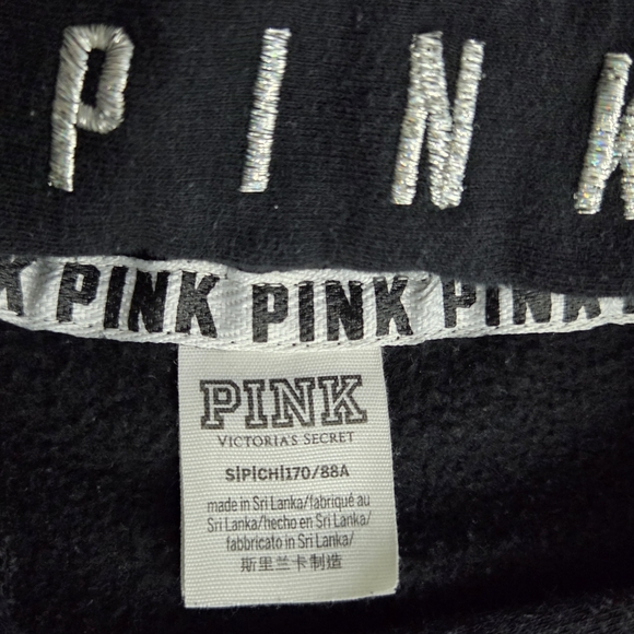 Victoria's Secret PINK Watercolor Hoodie Y2k Bling Sequin Love Streetwear Small - Picture 11 of 13